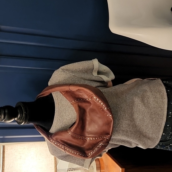 Naturalizer western distressed leather STUDDED purse! - Picture 7 of 7